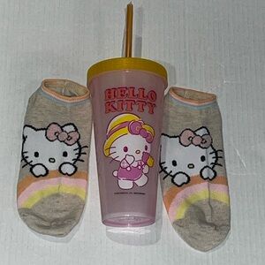 Sanrio 3 pc Hello Kitty Cup and Socks Set